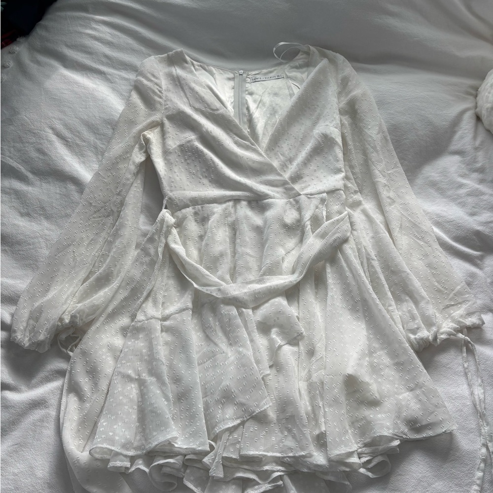 Saints & Secrets White Textured Dress